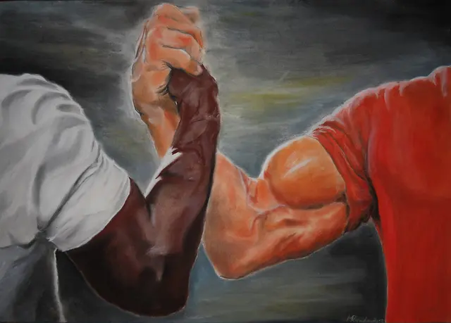 Epic Handshake blank meme template
