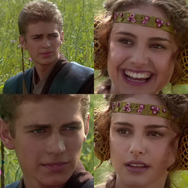 Anakin Padme 4 Panel blank meme template